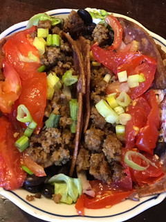 A picture of California Farm Wagyu Beef Mince Tacos.