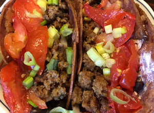 A picture of California Farm Wagyu Beef Mince Tacos.