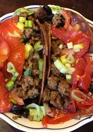 A picture of California Farm Wagyu Beef Mince Tacos.