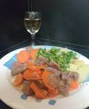 Guiso de carne posta a la olla