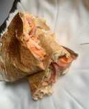 Sausage and egg shawarma