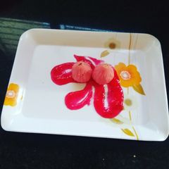 A picture of Strawberry Modak.