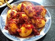 Gambar telor rebus balado padang