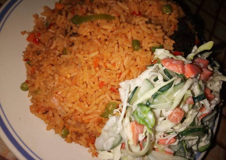 Recipe of Award-winning Veggies rice with veggies salad