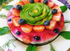 Hình của món Bánh thạch trái cây sữa chua phô mai.