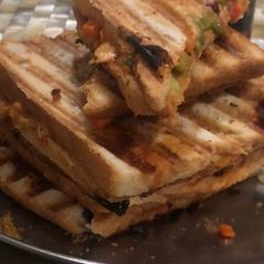 A picture of Veg Masala Toast Sandwich.