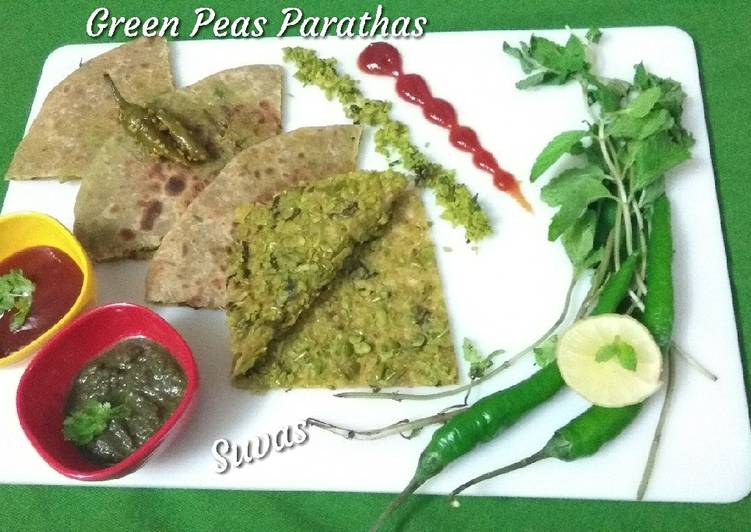 Green Peas Matar Parathas