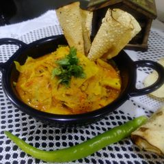 A picture of Dahi Papad Sabji.