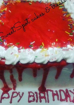 A picture of Drips# chocolate baking contest#.