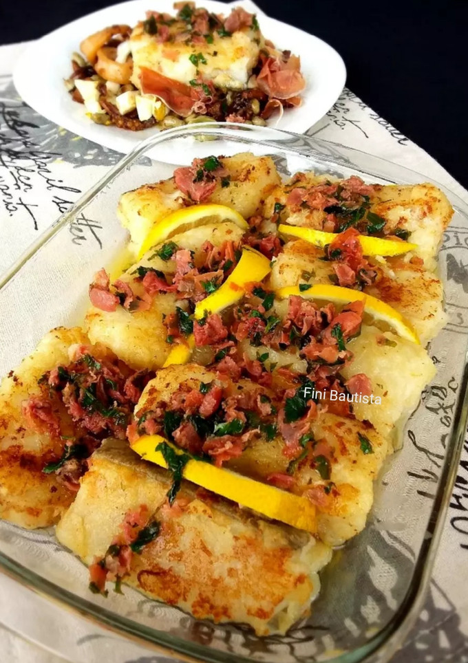 Una foto de Bacalao a la molinera