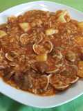 Arroz caldoso con almejas y chocos