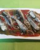 Aliño de pimientos con sardinas