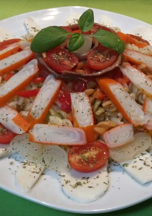 Una foto de Ensalada de pasta escondida