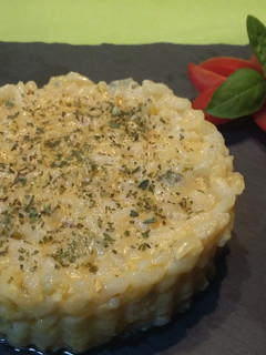 Una foto de Rissotto de salmón con gorgonzola