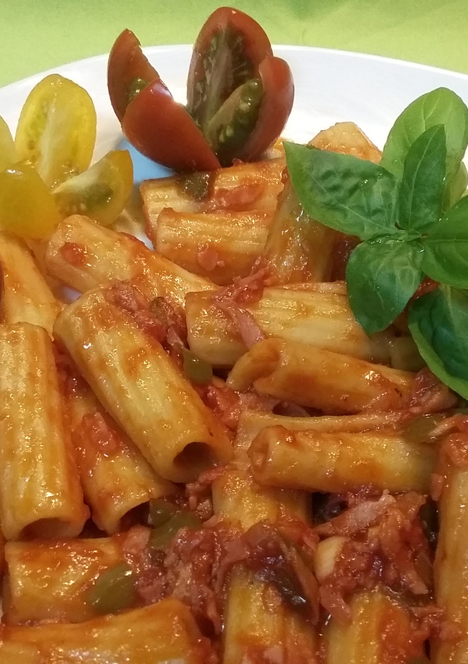 Una foto de Macarrones en salsa agridulce