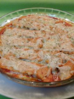 Una foto de Pastel de calabacín y salmón ahumado