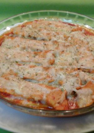 Una foto de Pastel de calabacín y salmón ahumado 