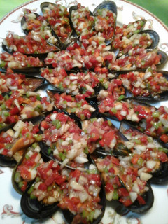 Una foto de Mejillones a la vinagreta