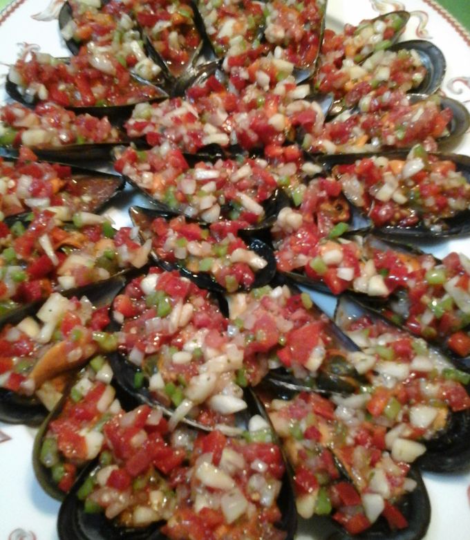 Una foto de Mejillones a la vinagreta