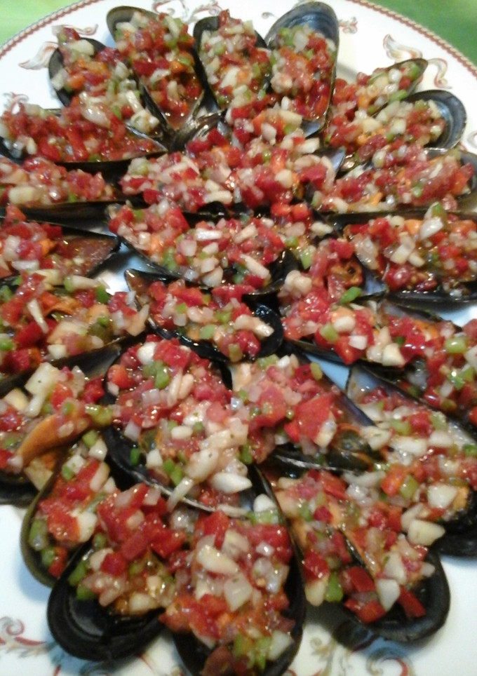 Una foto de Mejillones a la vinagreta