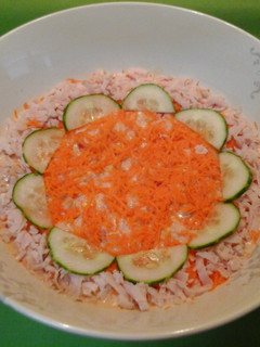 Una foto de Arroz thai con verduritas y pechuga de pavo