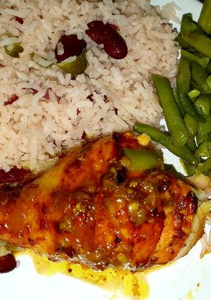 A picture of My jerk chicken👌.