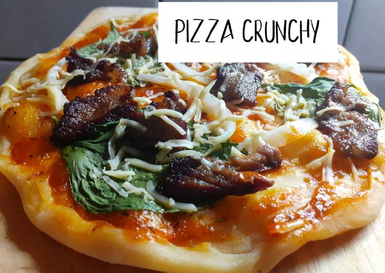 Langkah Mudah untuk mengolah Pizza crunchy! Bahan sederhana Anti Gagal