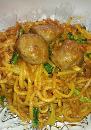 Foto resep Mie goreng bakso sapi