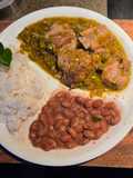 Costilla de Puerco en Salsa de Chile Hatch con Nopales