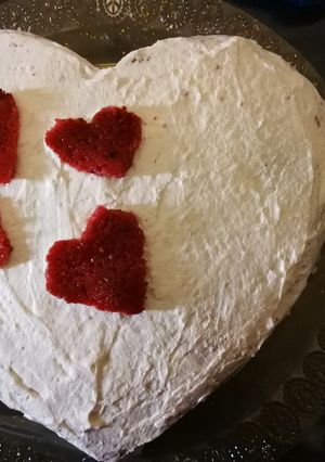 Foto di Torta red velvet a forma di cuore