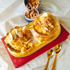 A picture of ROYAL CREAMY BADAM KA HALWA (Almond HALWA) 🎉🎉🥳🥳.