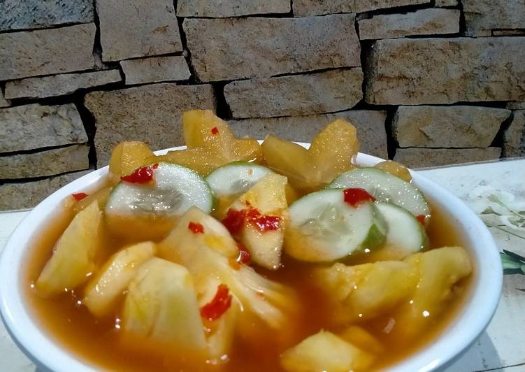 Cara buat ASINAN BUAH pedas manis asem seger  Sederhana