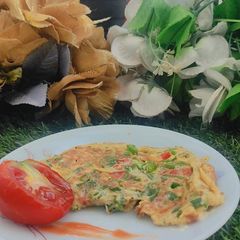 Cheesy egg omlette A picture of Cheesy egg omlette.