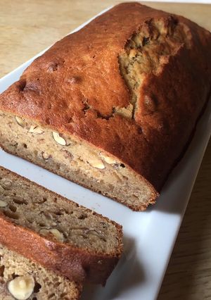 Une photo de Banana bread américain ou cake à la banane 🍌