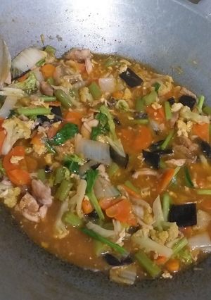 Foto resep Capjay Kuah Merah Mantul