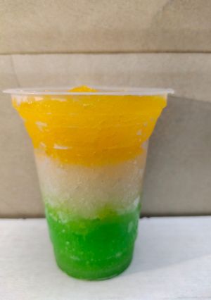 A picture of Tri colour slush.