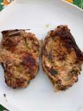 Côtes de veau marinées au pesto grillées à la plancha