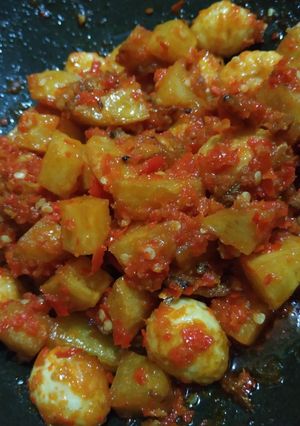 Foto resep Sambal KTT (Kentang,Tri,Telor puyuh)