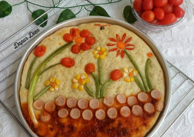 Resep Focaccia Garden Pizza Anti Gagal