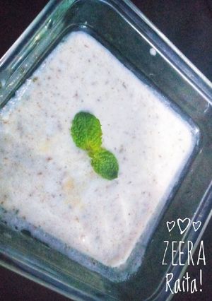 A picture of Zeera Raita!.