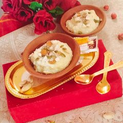 A picture of Saffron Rice pudding Rice kheer.