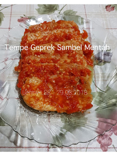 Foto resep Tempe Geprek Sambal Dadak/Mentah
