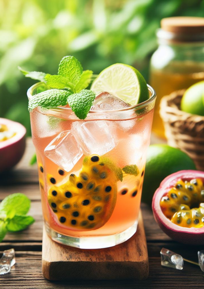 Una foto de Kombucha de maracuyá