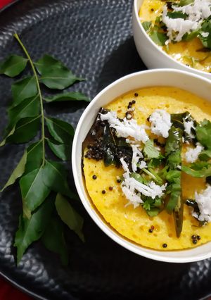 A picture of Katori dhokla.