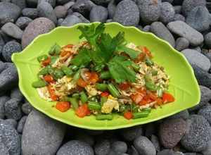 Foto resep Tumis Buncis Daging Giling dengan Paprika Merah