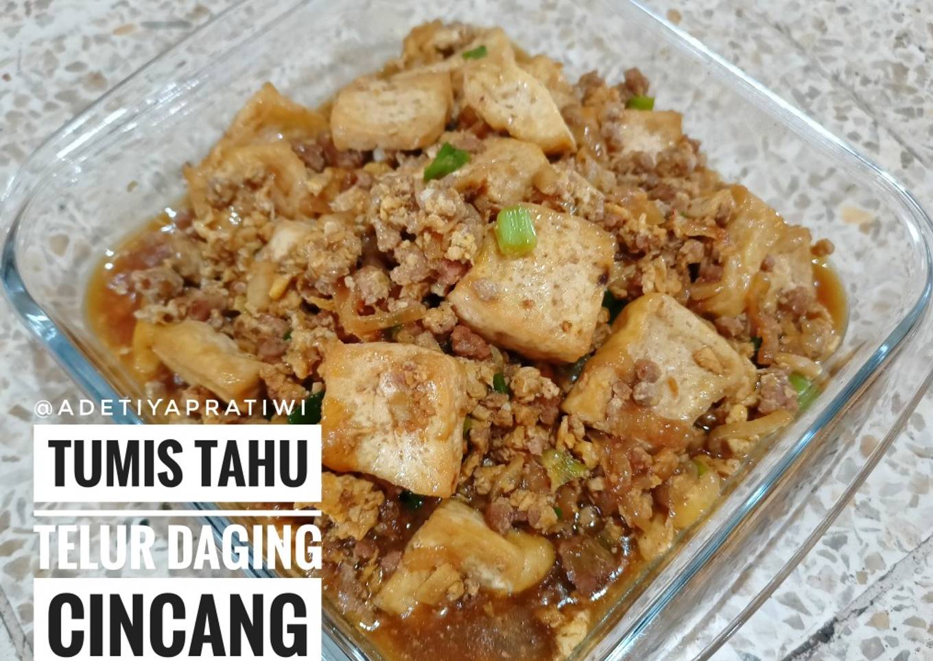 Tumis Tahu Telur Daging Cincang