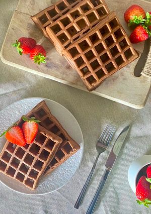 Foto de Waffles de Avelã e Chocolate