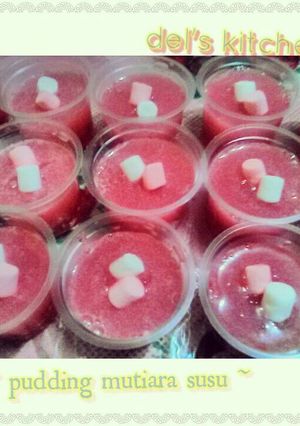 Foto resep pudding mutiara susu