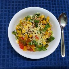 A picture of Masala Cheese Corn Chaat.