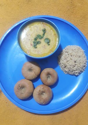 राजस्थानी दाल बाटी इन एयरफ्राईर रेसिपी मुख्य फोटो